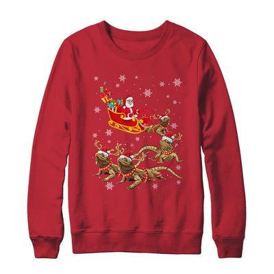 Funny Santa Riding Bearded Dragon Christmas For Reptile Love Shirt & Sweatshirt | siriusteestore