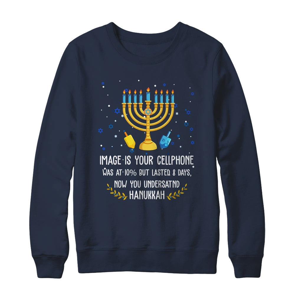 Funny Sarcastic Hanukkah Chanukah Cellphone Quote Christmas Shirt & Sweatshirt | siriusteestore