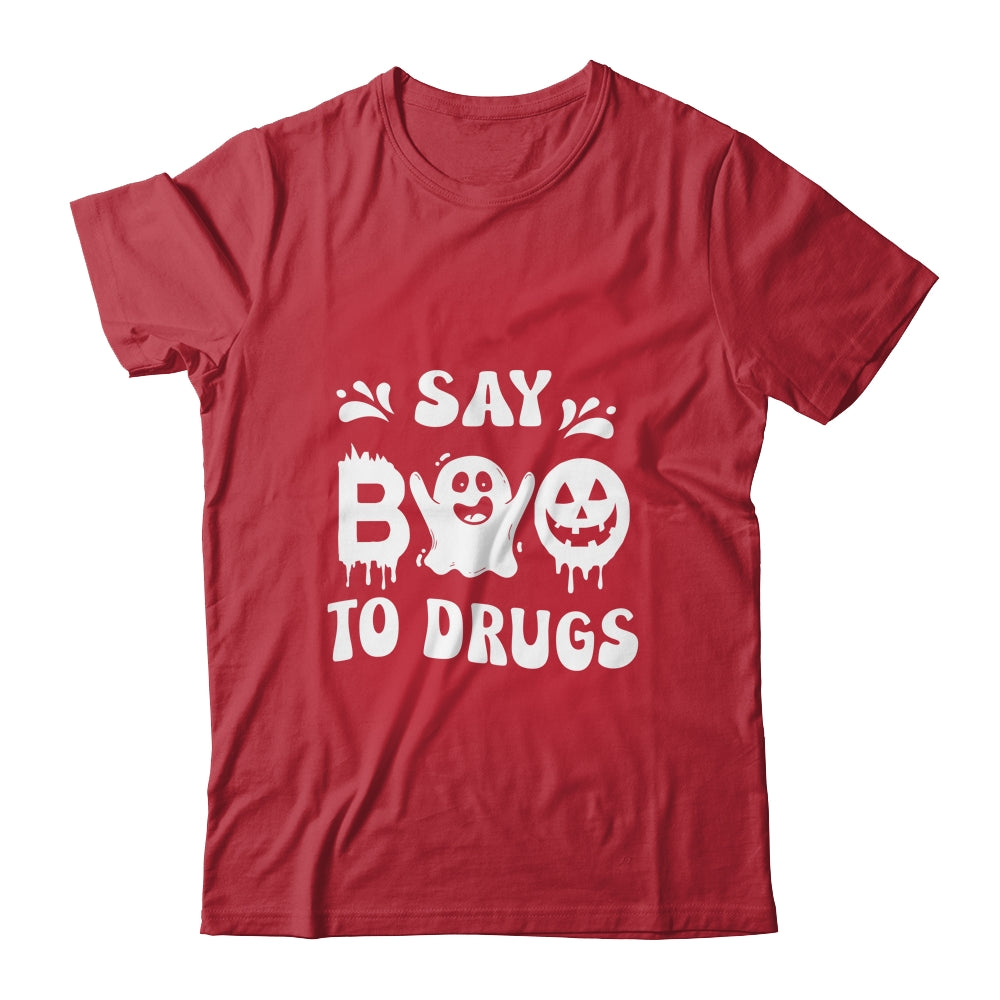 Funny Say Boo To Drugs Halloween Red Ribbon Week Awareness Shirt & Hoodie | siriusteestore