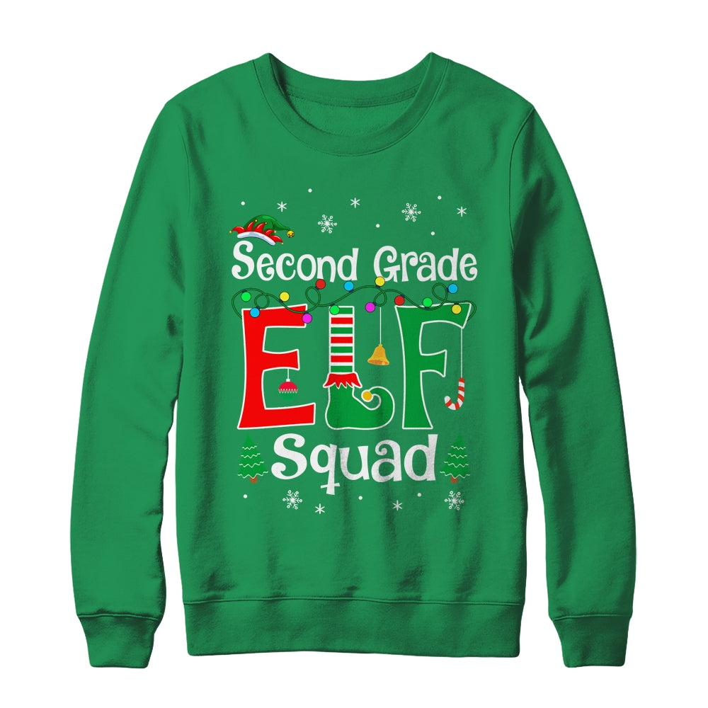 Funny Second Grade Elf Squad Teacher Christmas Child Xmas Shirt & Sweatshirt | siriusteestore