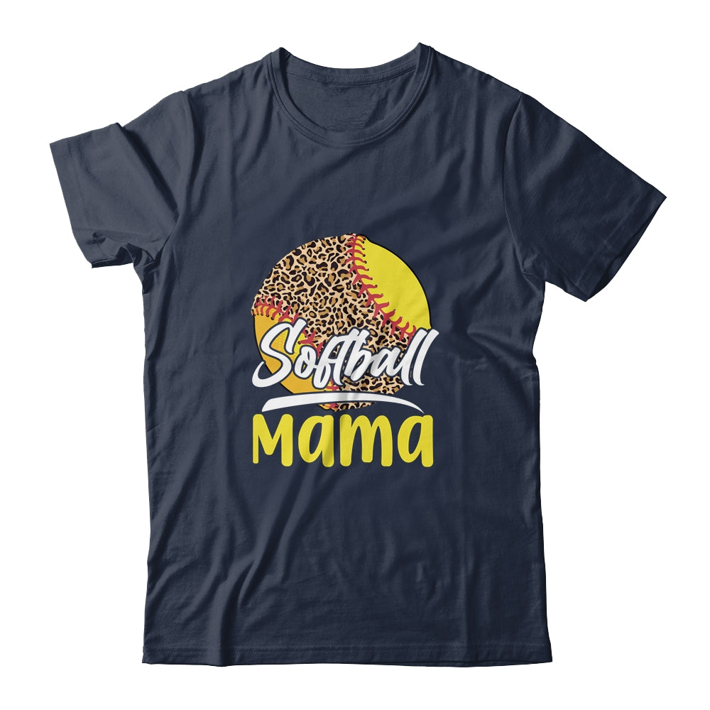 Funny Softball Mom Leopard Mothers Day Shirt & Tank Top | siriusteestore