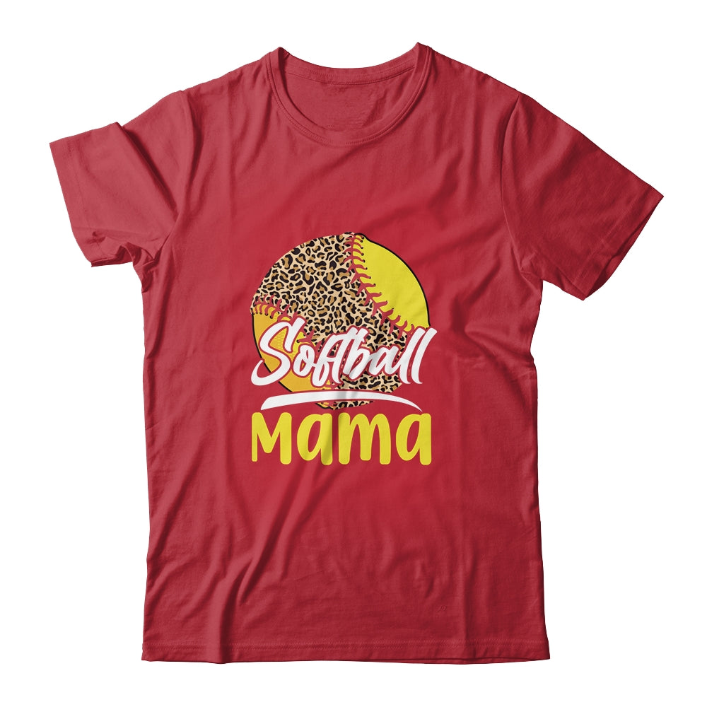 Funny Softball Mom Leopard Mothers Day Shirt & Tank Top | siriusteestore