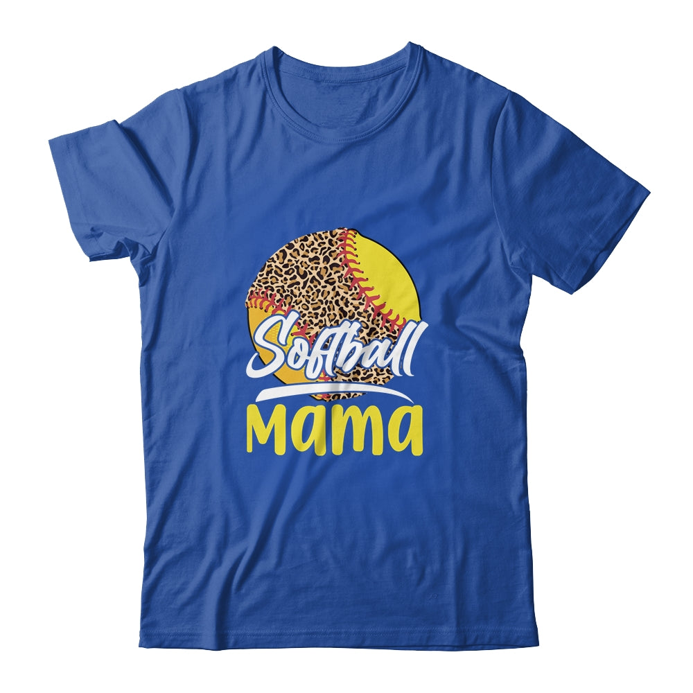 Funny Softball Mom Leopard Mothers Day Shirt & Tank Top | siriusteestore