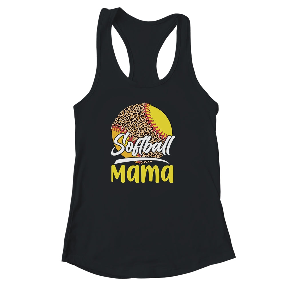 Funny Softball Mom Leopard Mothers Day Shirt & Tank Top | siriusteestore