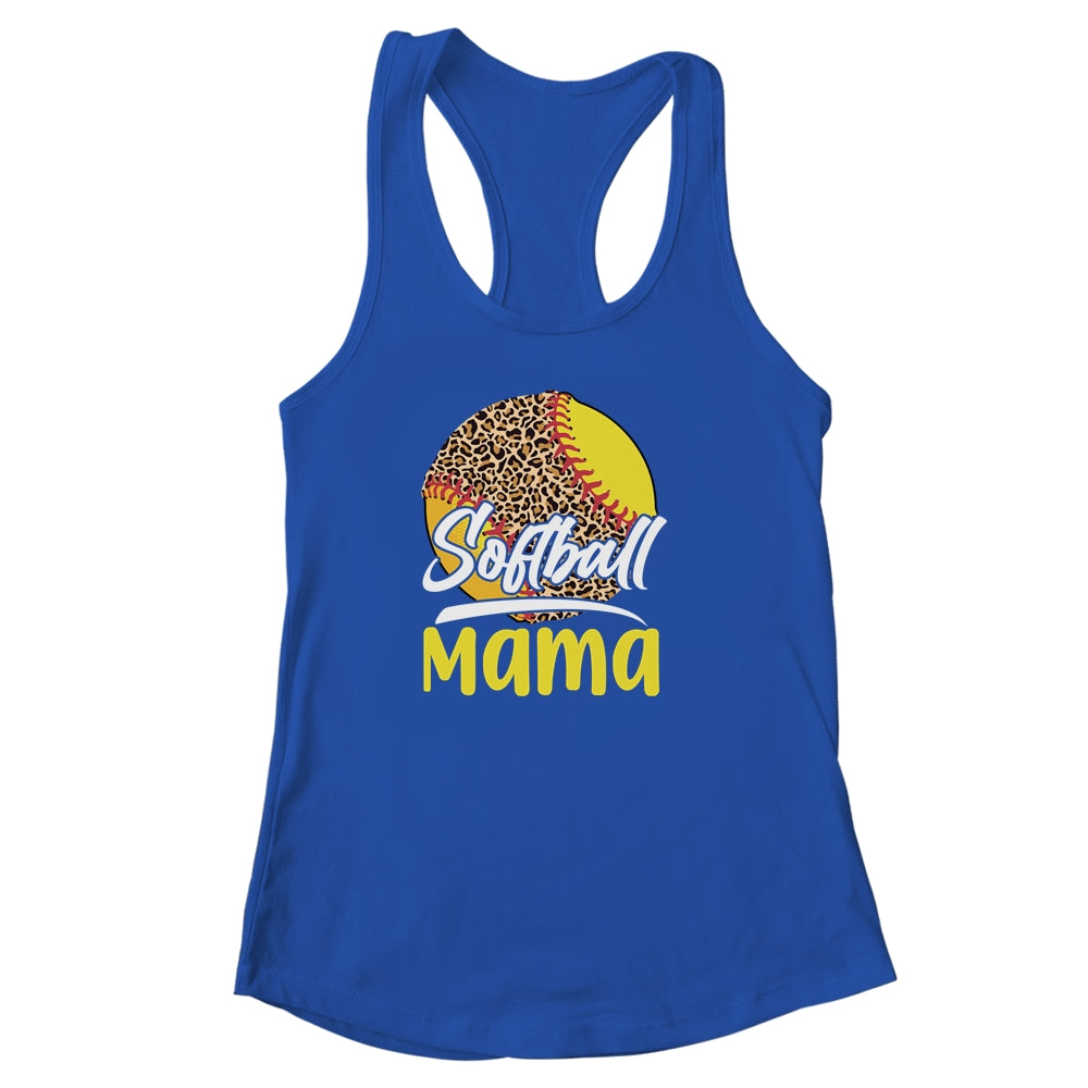Funny Softball Mom Leopard Mothers Day Shirt & Tank Top | siriusteestore