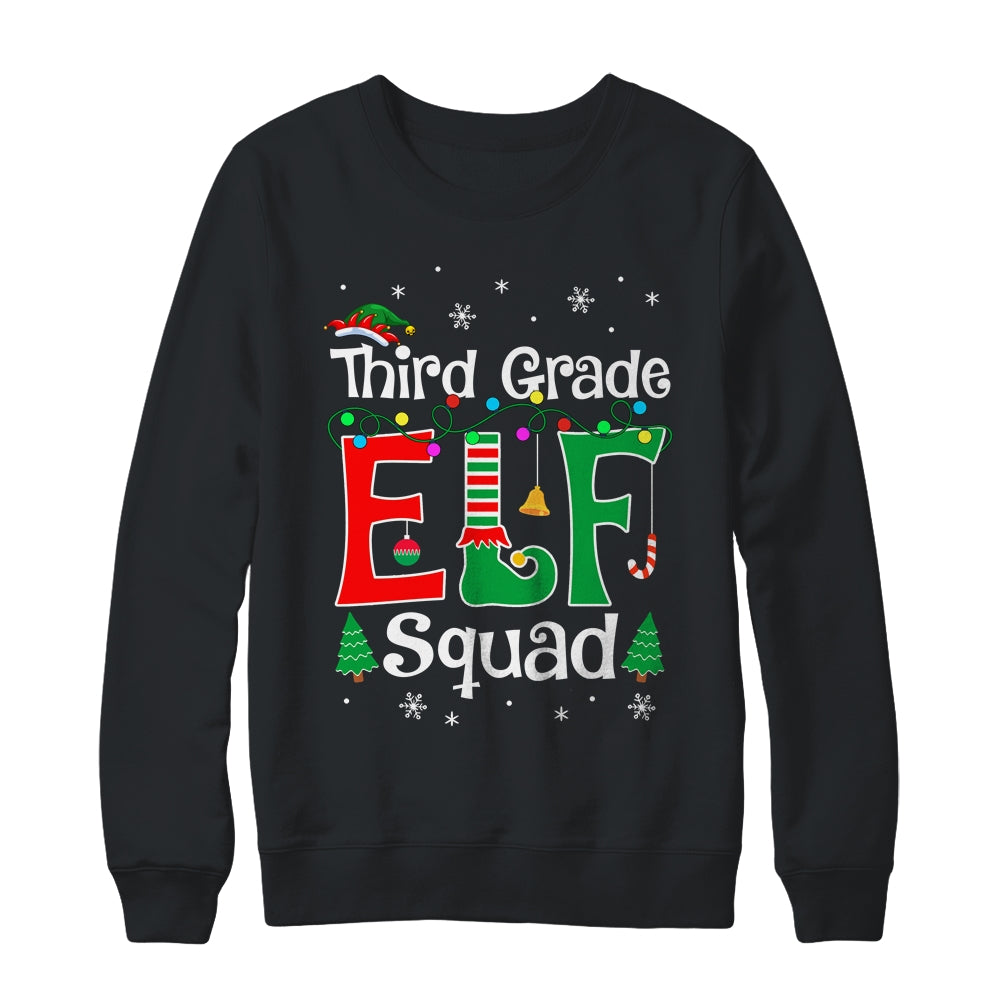 Funny Third Grade Elf Squad Teacher Christmas Child Xmas Shirt & Sweatshirt | siriusteestore