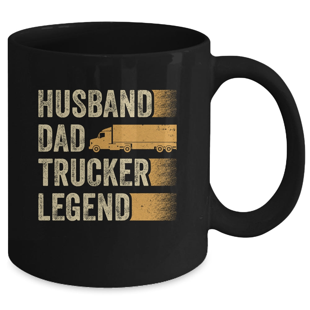 Funny Trucker Art For Truck Driver Husband Men Dad Trucking Mug | siriusteestore