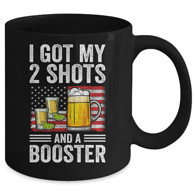 Funny Vaccination I Got My Two Shots And A Booster Flag Mug | siriusteestore