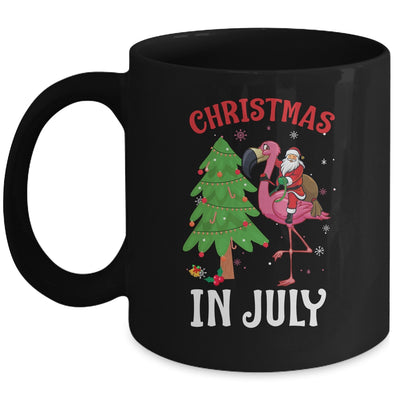 Funny Xmas Santa Flamingo Christmas In July Mug | siriusteestore