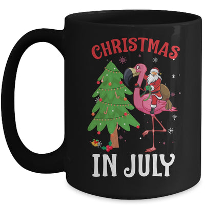 Funny Xmas Santa Flamingo Christmas In July Mug | siriusteestore