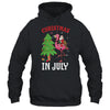 Funny Xmas Santa Flamingo Christmas In July Shirt & Tank Top | siriusteestore