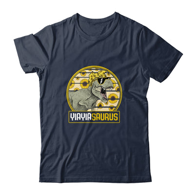Funny Yiayia Saurus Sunflower Dinosaur Grandma T Rex Shirt & Tank Top | siriusteestore