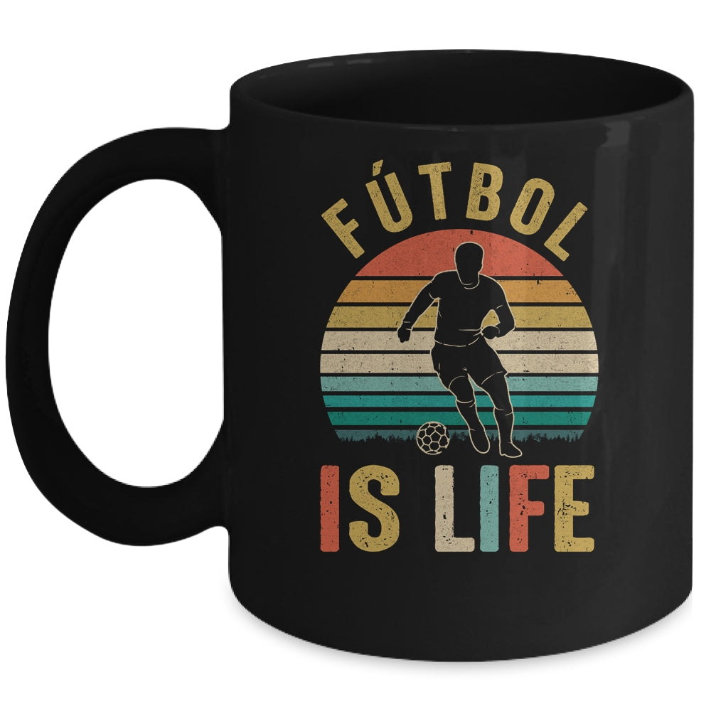 Futbol Is Life Soccer Funny Football Lover Vintage Mug | siriusteestore