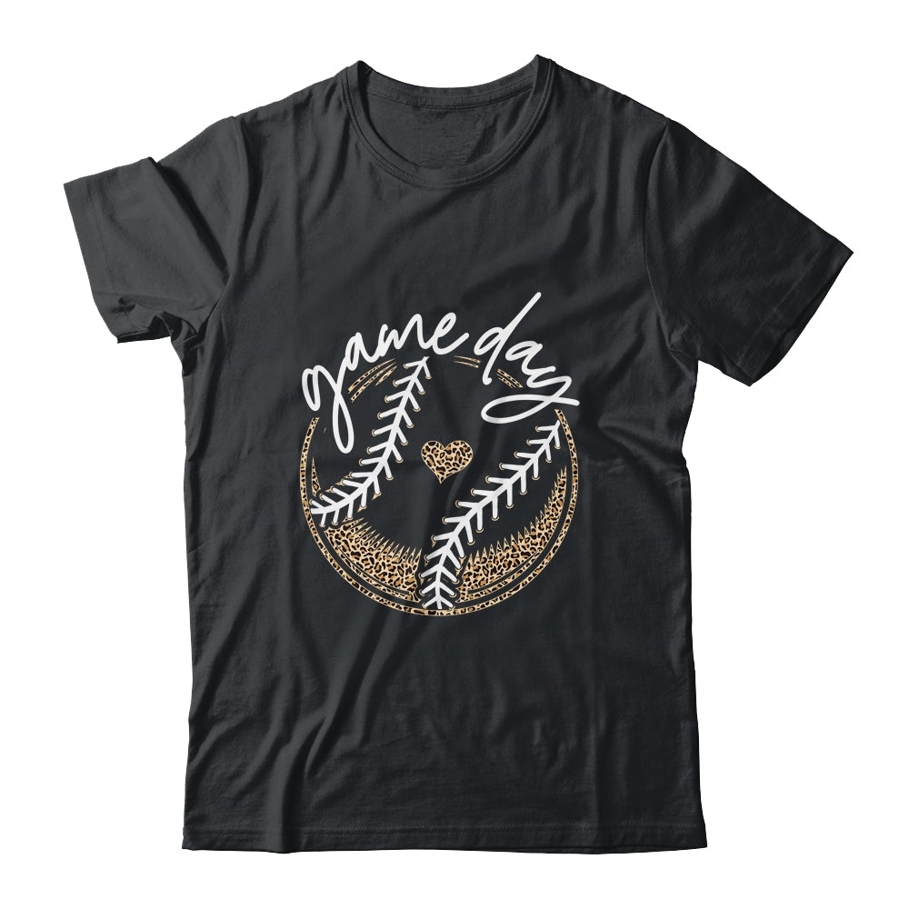 Game Day Baseball Life Softball Life Mom Leopard Shirt & Tank Top | siriusteestore