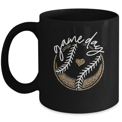 Game Day Baseball Life Softball Life Mom Leopard Mug | siriusteestore