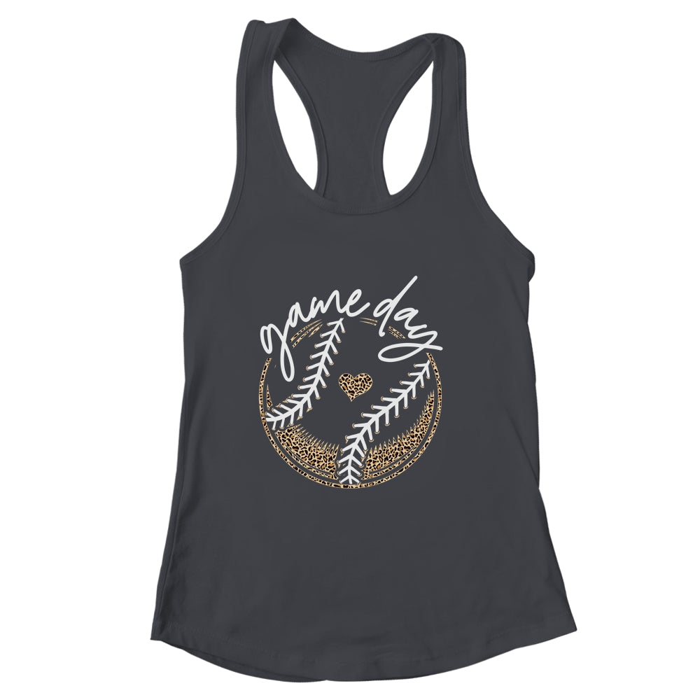 Game Day Baseball Life Softball Life Mom Leopard Shirt & Tank Top | siriusteestore