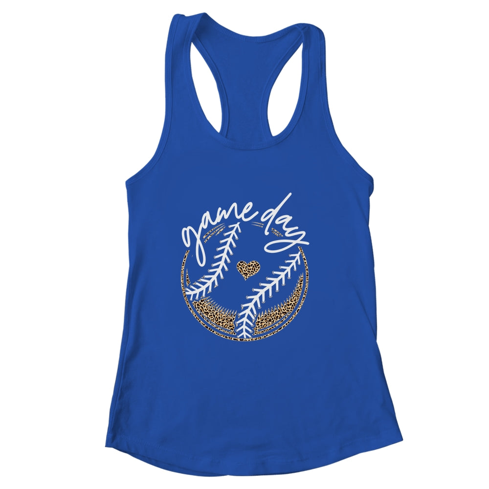 Game Day Baseball Life Softball Life Mom Leopard Shirt & Tank Top | siriusteestore