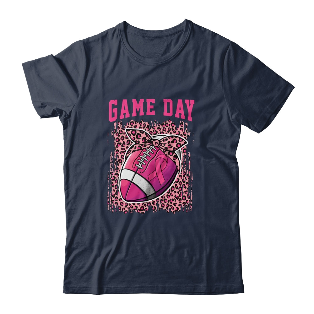 Game Day Breast Cancer Awareness Pink Football Mom Shirt & Hoodie | siriusteestore