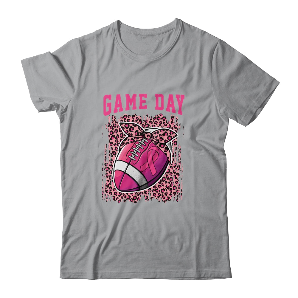 Game Day Breast Cancer Awareness Pink Football Mom Shirt & Hoodie | siriusteestore