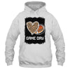 Game Day With Leopard Heart Football Lovers Mom Bleached Shirt & Tank Top | siriusteestore
