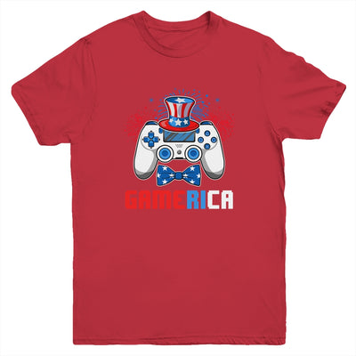 Gamerica 4th of July Video Game American Flag Boys Youth Shirt | siriusteestore