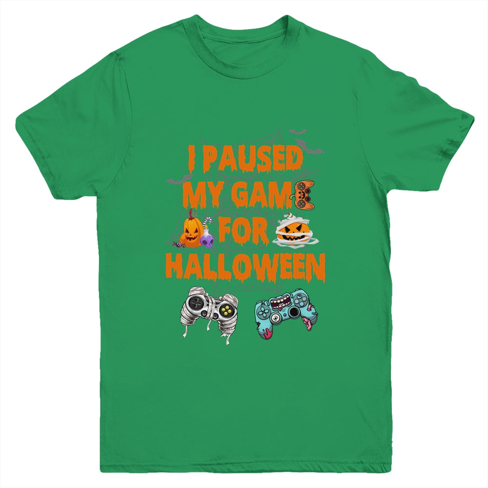 Gaming I Paused My Game For Halloween Funny Gamer Boys Youth Shirt | siriusteestore