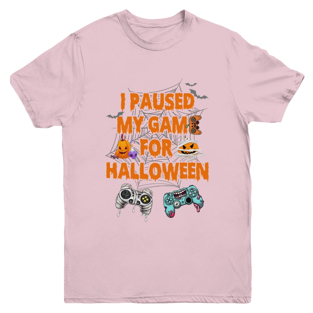 Gaming I Paused My Game For Halloween Funny Gamer Boys Youth Shirt | siriusteestore