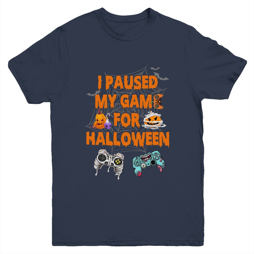 Gaming I Paused My Game For Halloween Funny Gamer Boys Youth Shirt | siriusteestore