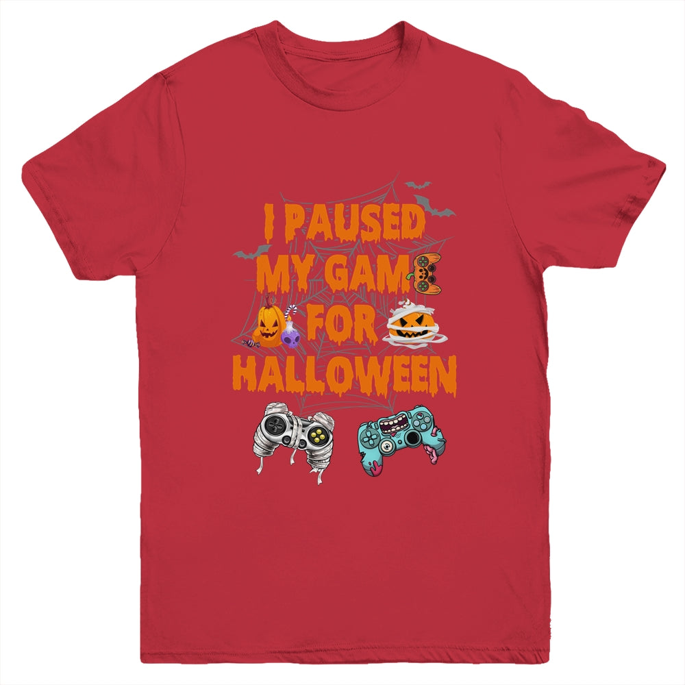 Gaming I Paused My Game For Halloween Funny Gamer Boys Youth Shirt | siriusteestore