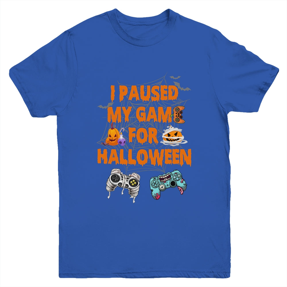 Gaming I Paused My Game For Halloween Funny Gamer Boys Youth Shirt | siriusteestore