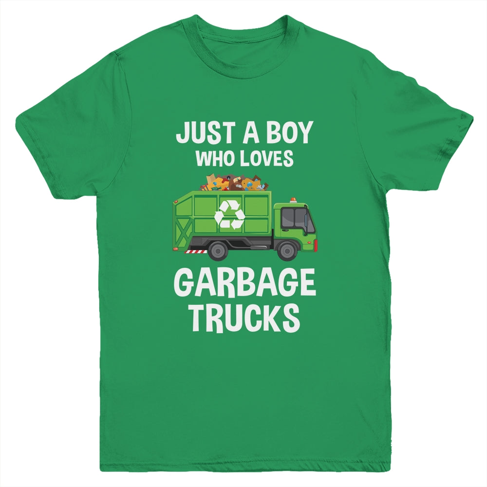 Garbage Truck Just A Boy Who Loves Garbage Trucks Youth Shirt | siriusteestore