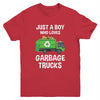 Garbage Truck Just A Boy Who Loves Garbage Trucks Youth Shirt | siriusteestore