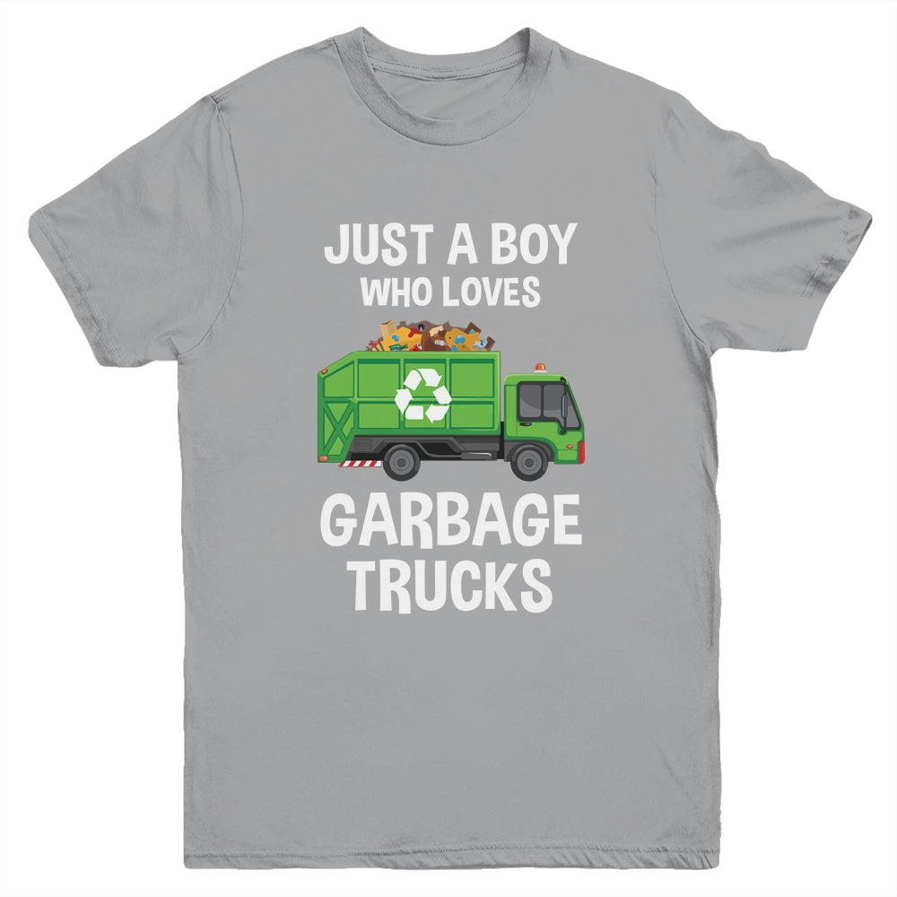 Garbage Truck Just A Boy Who Loves Garbage Trucks Youth Shirt | siriusteestore