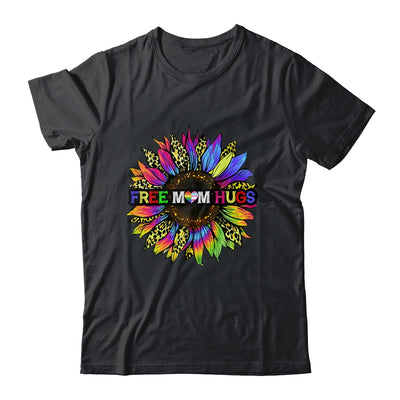 Gay Pride Free Mom Hugs Sunflower Leopard Rainbow LGBT Shirt & Tank Top | siriusteestore