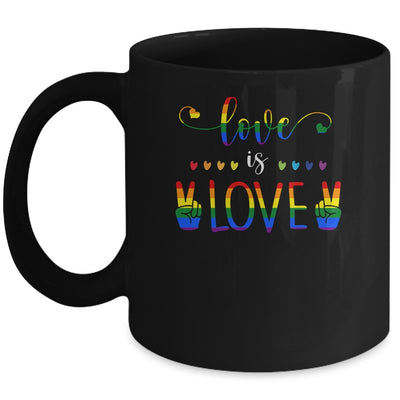 Gay Pride Rainbow Love Is Love LGBTQ Mug | siriusteestore
