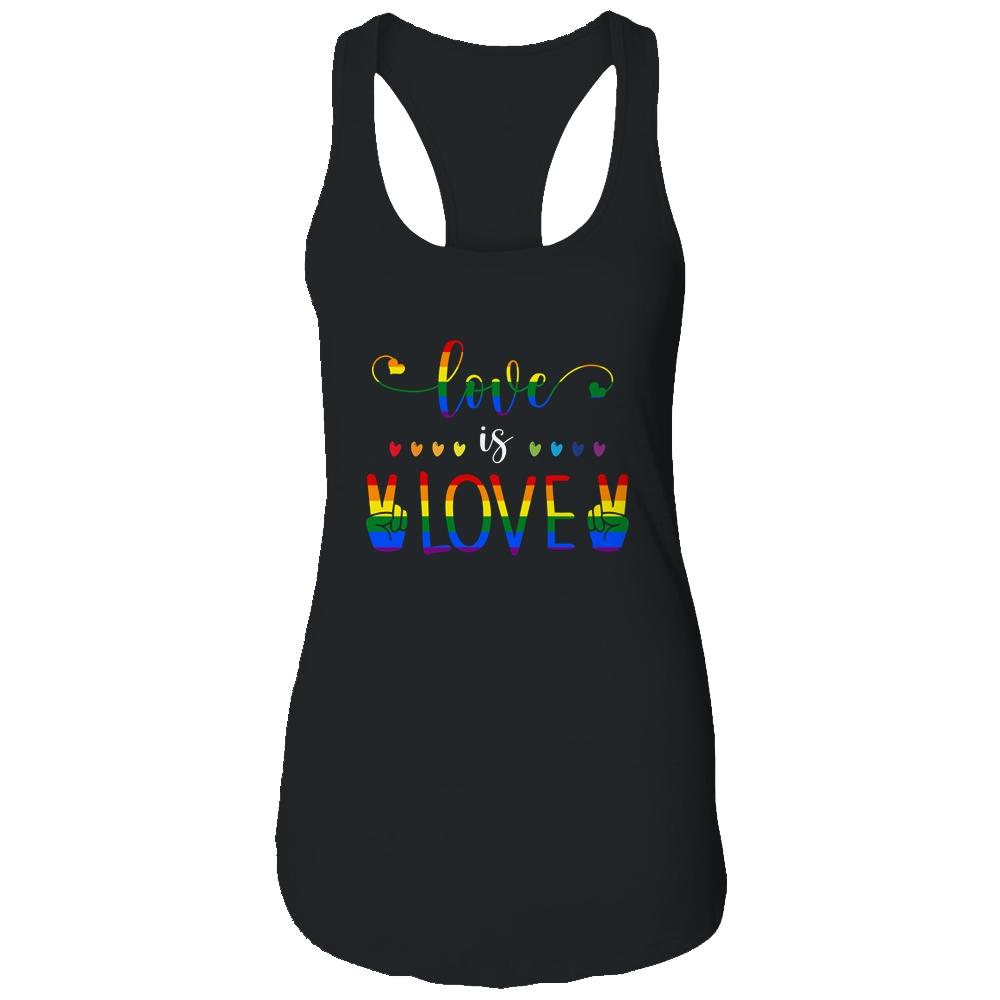 Gay Pride Rainbow Love Is Love LGBTQ T-Shirt & Tank Top | Siriustee.com.com