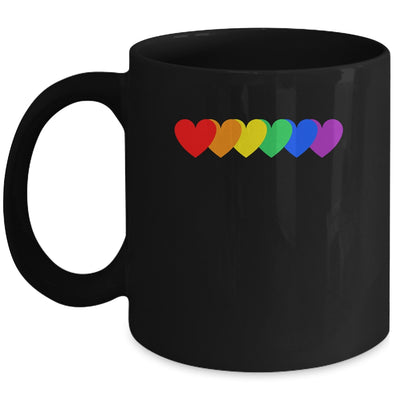 Gay Rainbow Pride Heart Flag LGBTQ Equality Matching Mug | siriusteestore