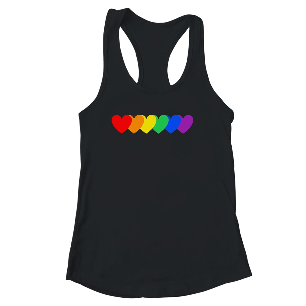 Gay Rainbow Pride Heart Flag LGBTQ Equality Matching Shirt & Tank Top | siriusteestore
