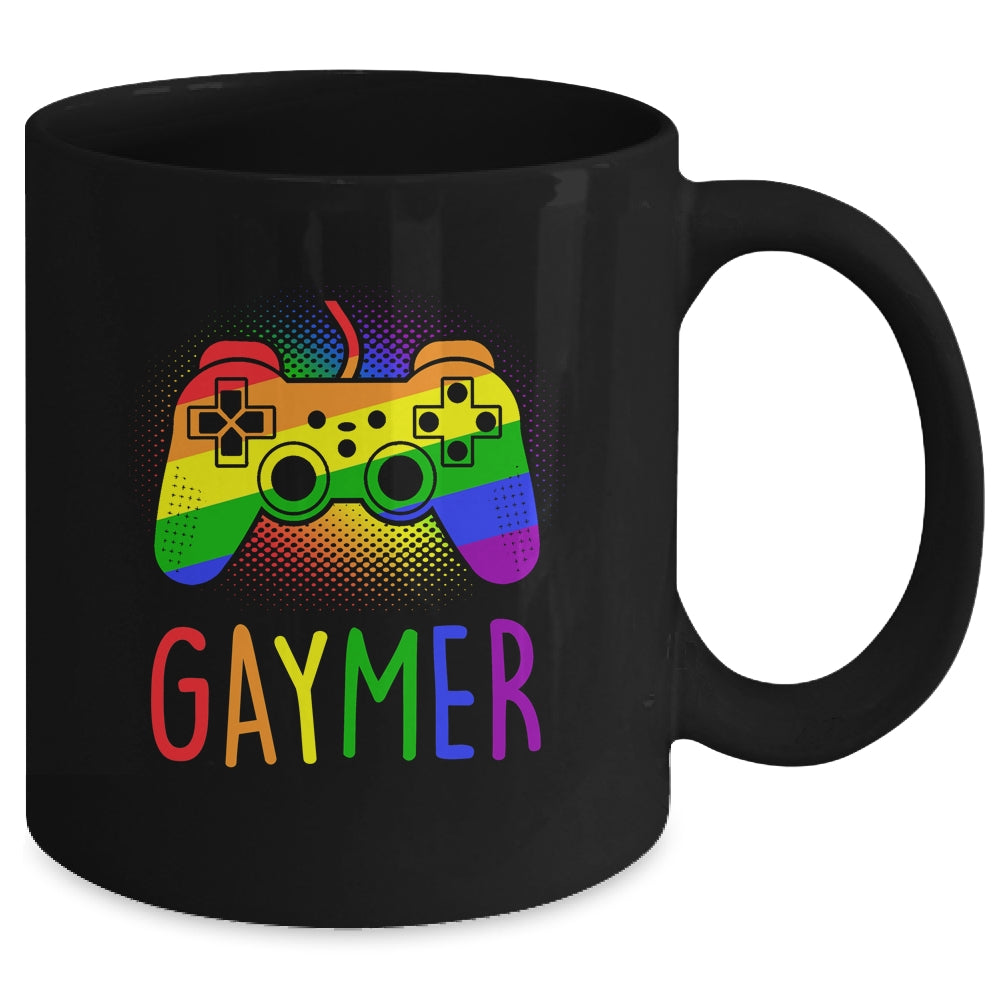 Gaymer Gay Pride Flag LGBT Gamer LGBTQ Gaming Gamepad Mug | siriusteestore
