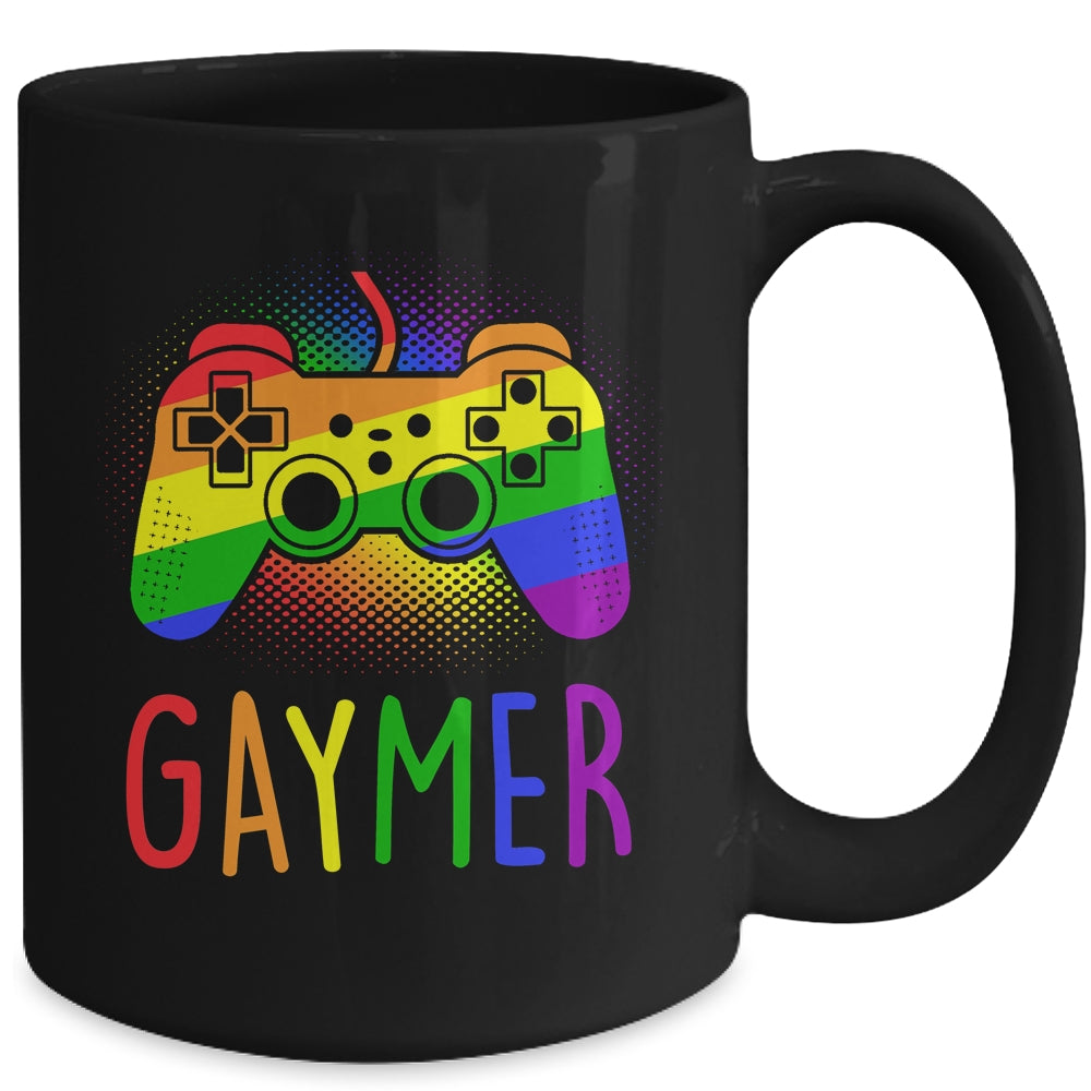 Gaymer Gay Pride Flag LGBT Gamer LGBTQ Gaming Gamepad Mug | siriusteestore