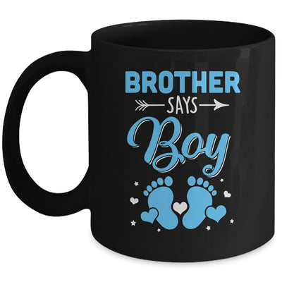 Gender Reveal For Brother Says Boy Matching Family Set Party Mug | siriusteestore