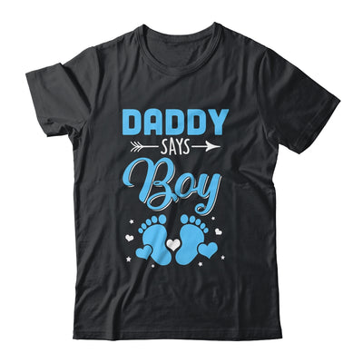 Gender Reveal For Daddy Says Boy Matching Family Set Party Shirt & Hoodie | siriusteestore