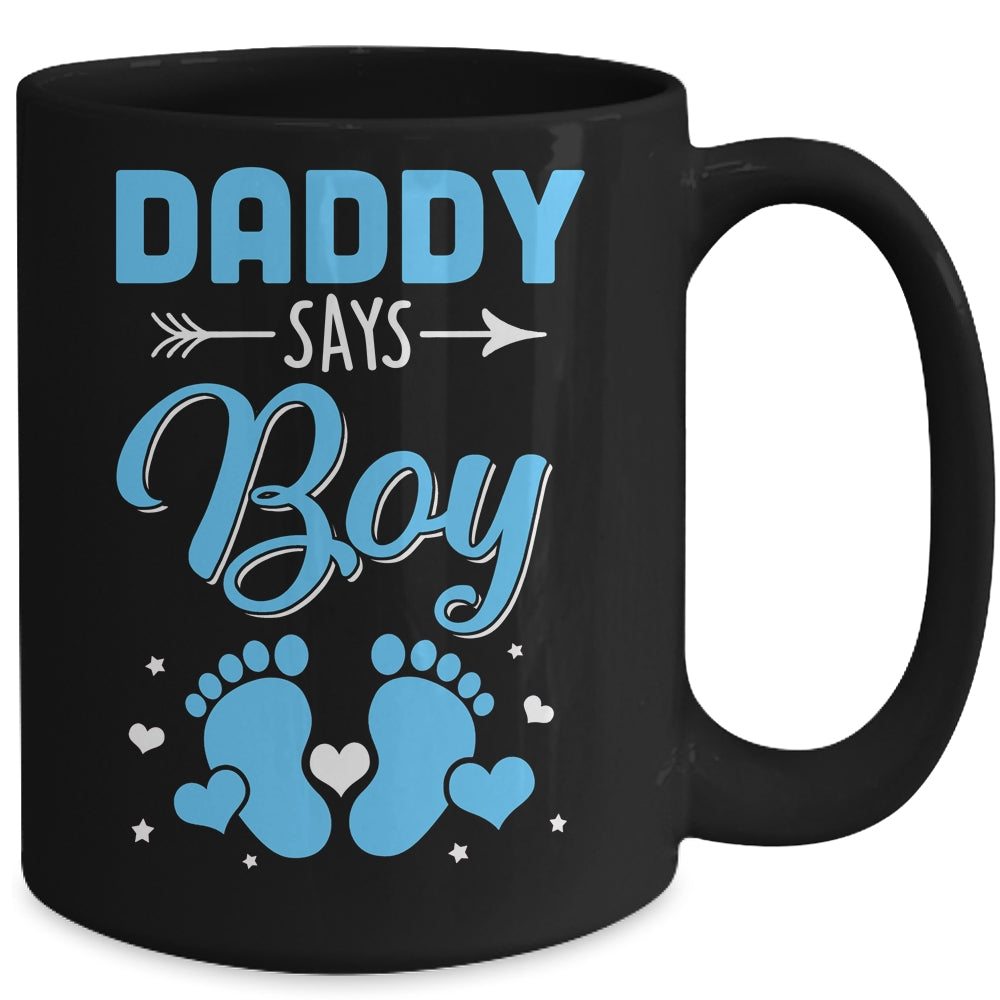 Gender Reveal For Daddy Says Boy Matching Family Set Party Mug | siriusteestore
