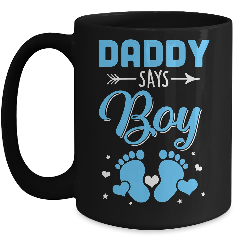 Gender Reveal For Daddy Says Boy Matching Family Set Party Mug | siriusteestore