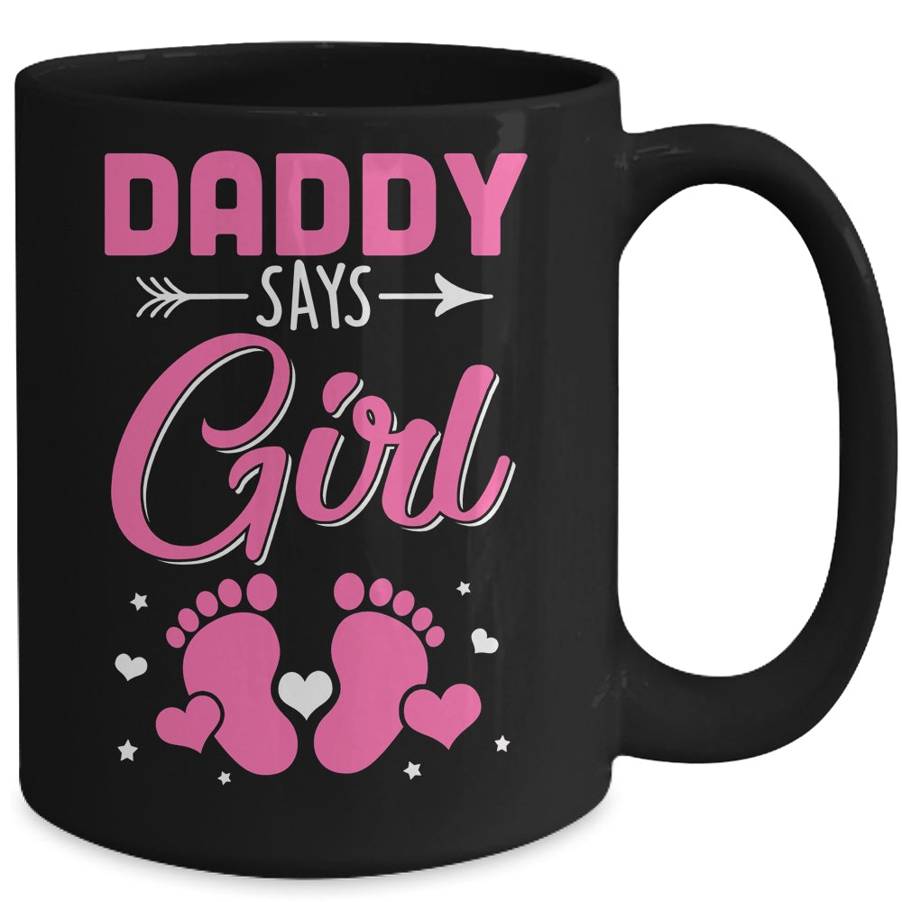Gender Reveal For Daddy Says Girl Matching Family Set Party Mug | siriusteestore