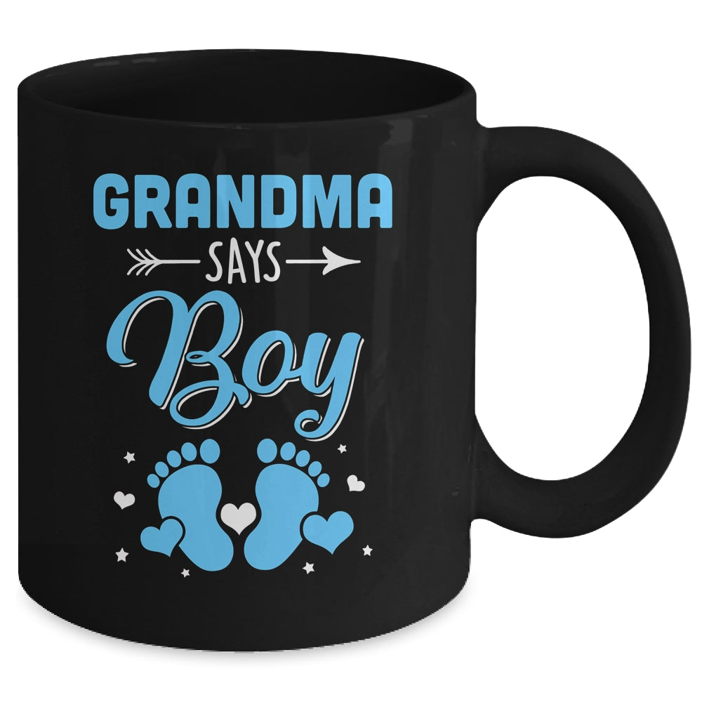 Gender Reveal For Grandma Says Boy Matching Family Set Party Mug | siriusteestore