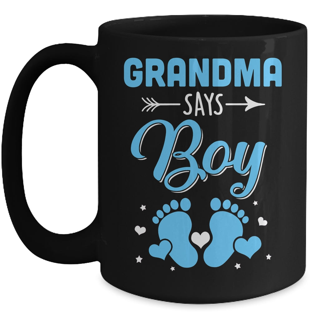 Gender Reveal For Grandma Says Boy Matching Family Set Party Mug | siriusteestore