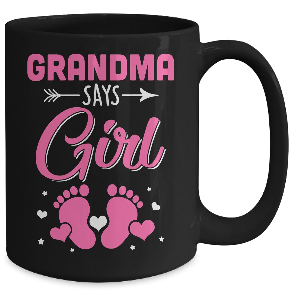 Gender Reveal For Grandma Says Girl Matching Family Set Party Mug | siriusteestore