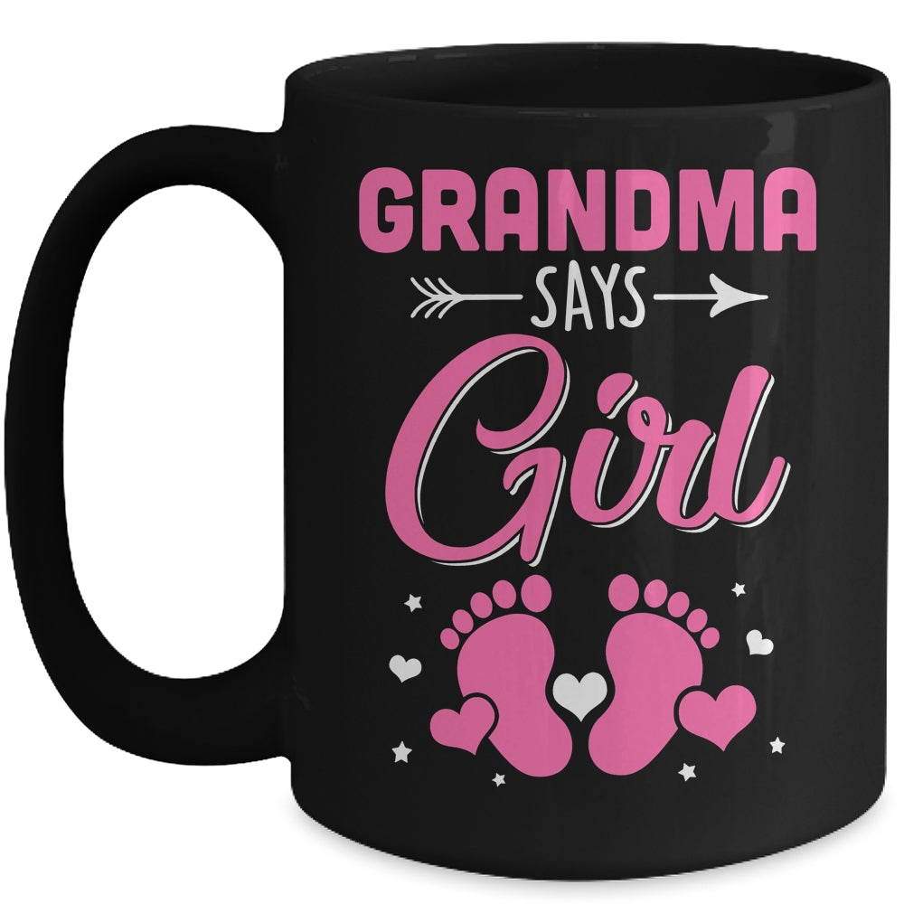 Gender Reveal For Grandma Says Girl Matching Family Set Party Mug | siriusteestore