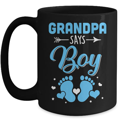 Gender Reveal For Grandpa Says Boy Matching Family Set Party Mug | siriusteestore